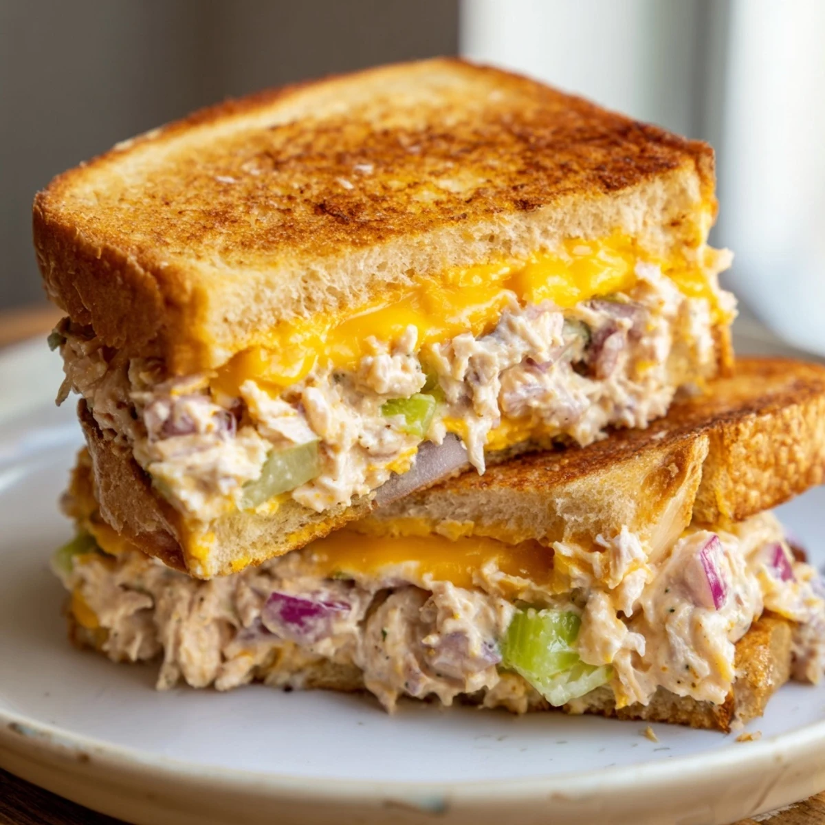 Enjoy a warm and comforting Classic Tuna Melt Sandwich, a quick and easy American classic.