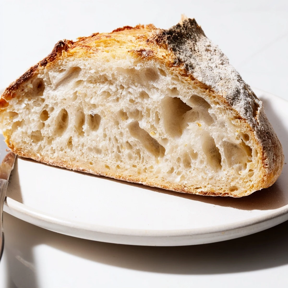 Golden-crusted, airy loaf of The Best Easy No-Knead Bread cooling on a wire rack, ready to slice.