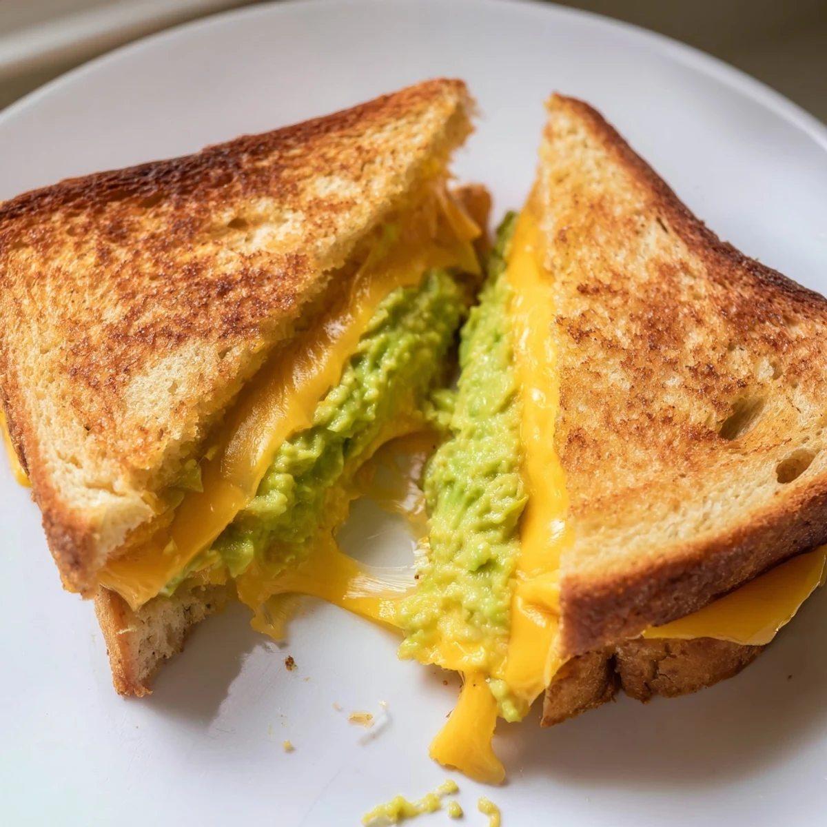 Golden, melty Avocado Toast Grilled Cheese, perfectly toasted with oozing cheese and creamy avocado filling.