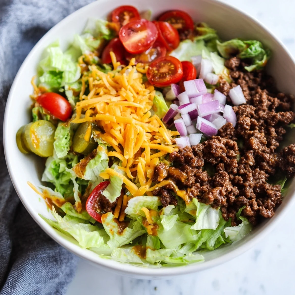 Easy Big Mac in a Bowl