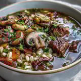 Beef and Barley with Mushrooms