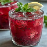 Refreshing Dragon Fruit Lemonade with Chia Seeds, bursting with citrus and fruit flavor.