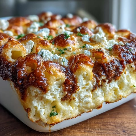 Golden-brown Cottage Cheese Protein Pasta Bake with Ground Beef emerges from the oven, featuring bubbling mozzarella and fresh parsley garnish.