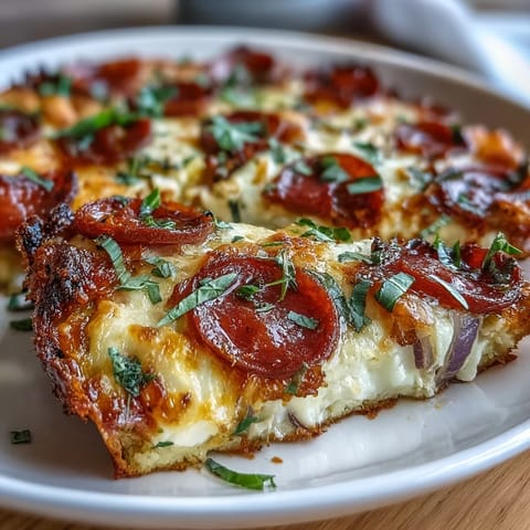 High-Protein Pizza Breakfast Casserole