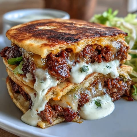 Crispy beef smash burger tacos topped with fresh toppings and creamy homemade sauce on warm flour tortillas.