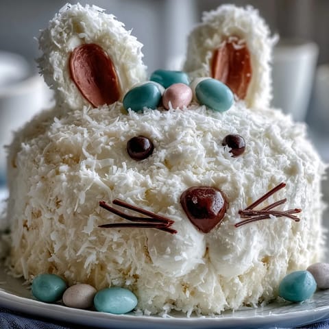 Easter Bunny Coconut Cake