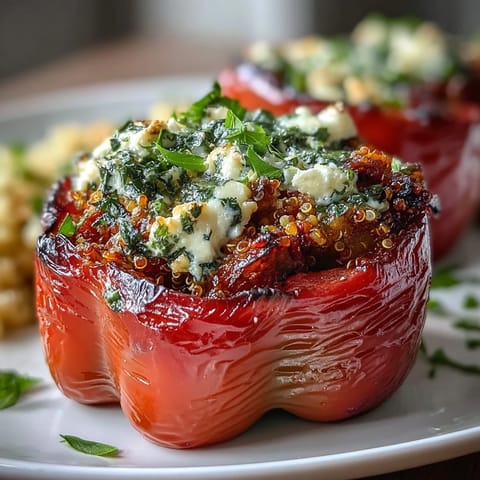 Stuffed Bell Peppers Quinoa Herbs