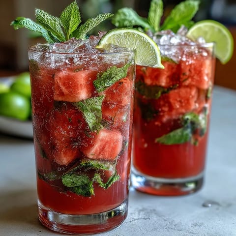 Watermelon Mint Vodka Spritz