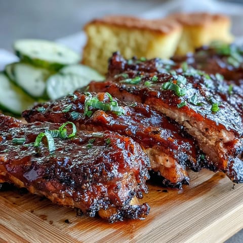 Smoky BBQ ribs plated with classic, spicy, and maple sauces for a perfect meal.