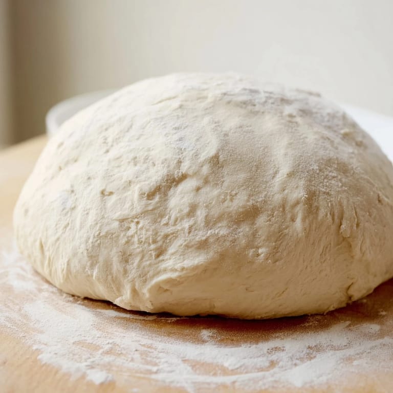 Imagine the soft, airy texture of this perfect homemade pizza dough before adding fresh toppings.