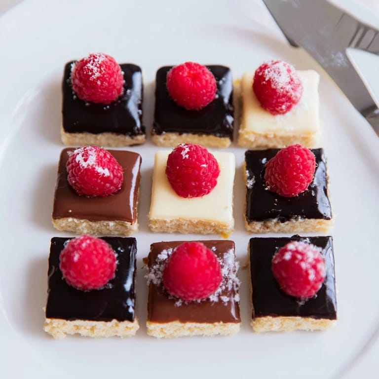 See the beautiful arrangement of The Checkerboard Terrace, perfect for sharing and a delightful dessert.