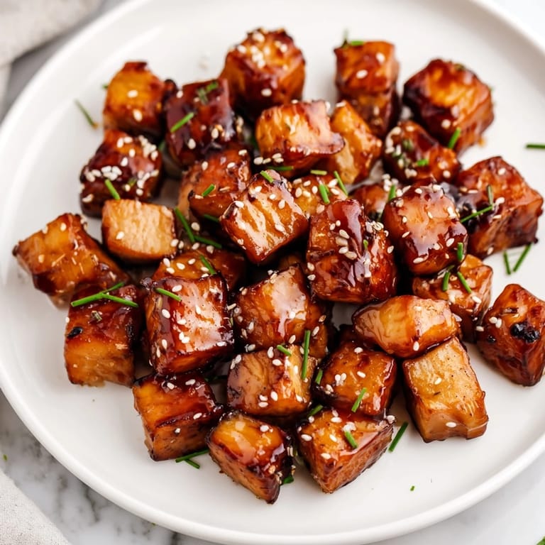 A close-up of delicious Air Fryer Chicken Bites, perfectly caramelized, ideal for appetizers and satisfying your cravings.