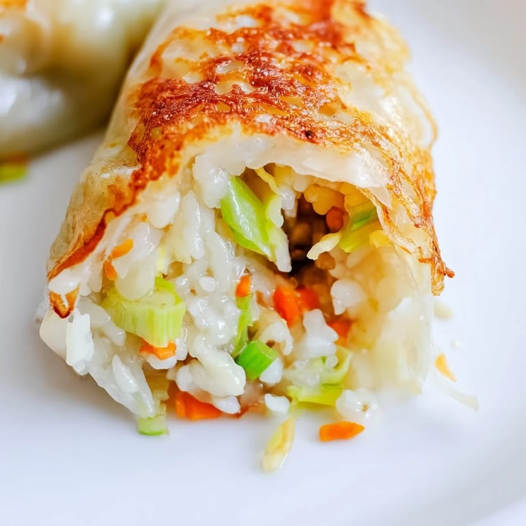 A plate of fried, perfectly golden Crispy Rice Paper Dumplings ready to be dipped and enjoyed.