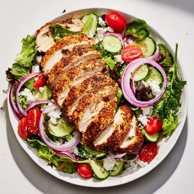 Enjoy this easy Quick Pan-Seared Chicken Salad; imagine tender chicken and fresh veggies combined in every bite.