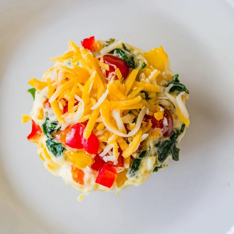 A close-up of steaming Customizable Egg Muffins shows the savory filling, ready to enjoy alongside your morning coffee.