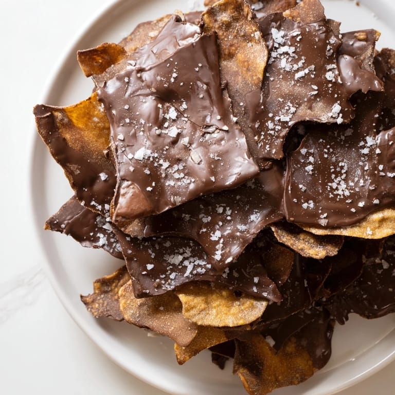 Salty potato chips are fully coated in rich dark chocolate for this simple Chocolate Potato Chip Bark.