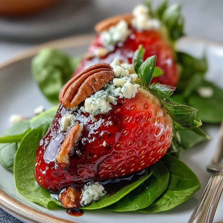 Bright and refreshing strawberry spinach salad with red onion, goat cheese, and balsamic vinaigrette, perfect for summer gatherings.