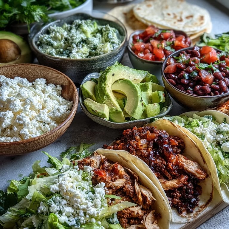 A mouthwatering DIY Taco Bar for Outdoor BBQ ready for a feast.